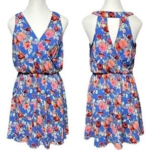 Lush Faux Wrap Dress Nordstrom Sundress Floral Summer Hawaiian Size Medium